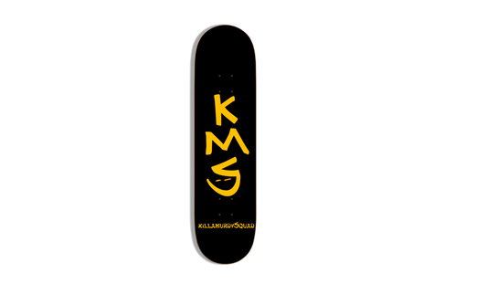 OG KMS Black + Yellow Skateboard Deck