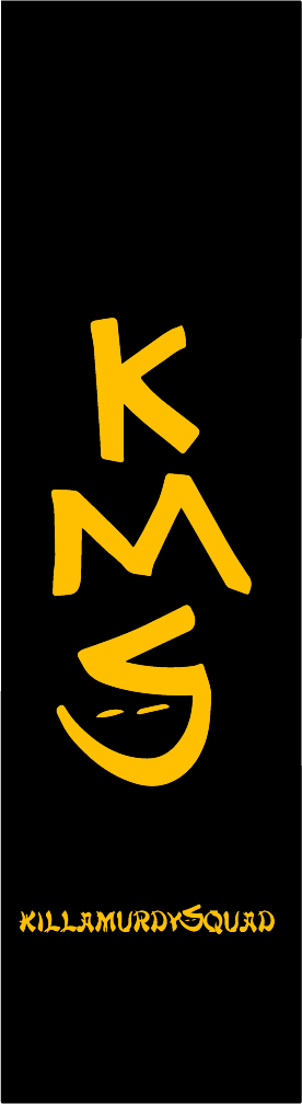 OG KMS Black + Yellow Skateboard Deck